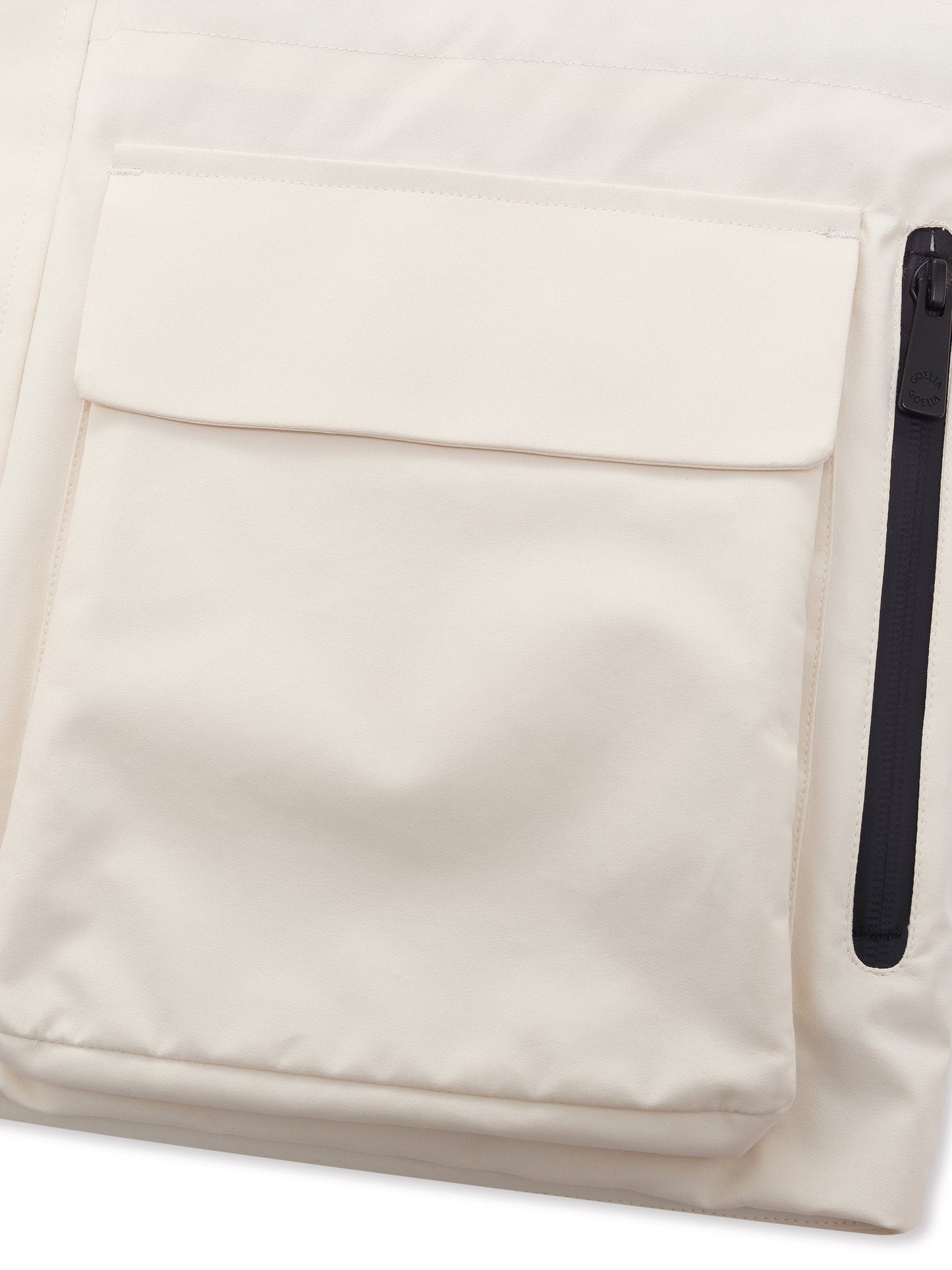 Drawstring Waist Unisex Hooded Goose Down Coat
