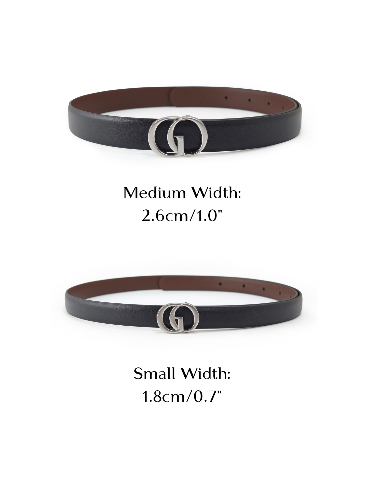 GO Letter Women Leather Belt Size Medium