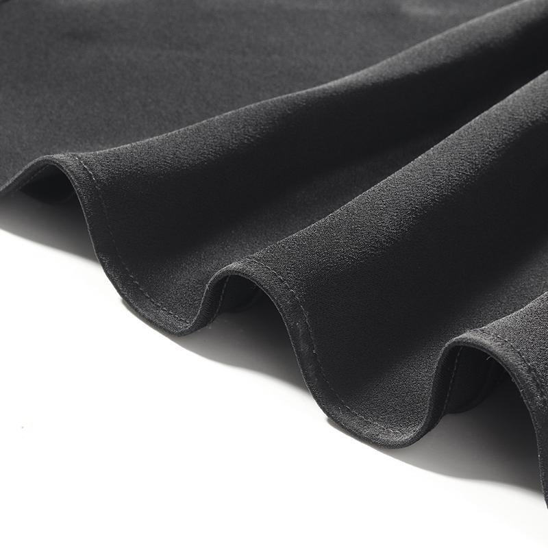 Black Triacetate Spaghetti Strap Midi Dress