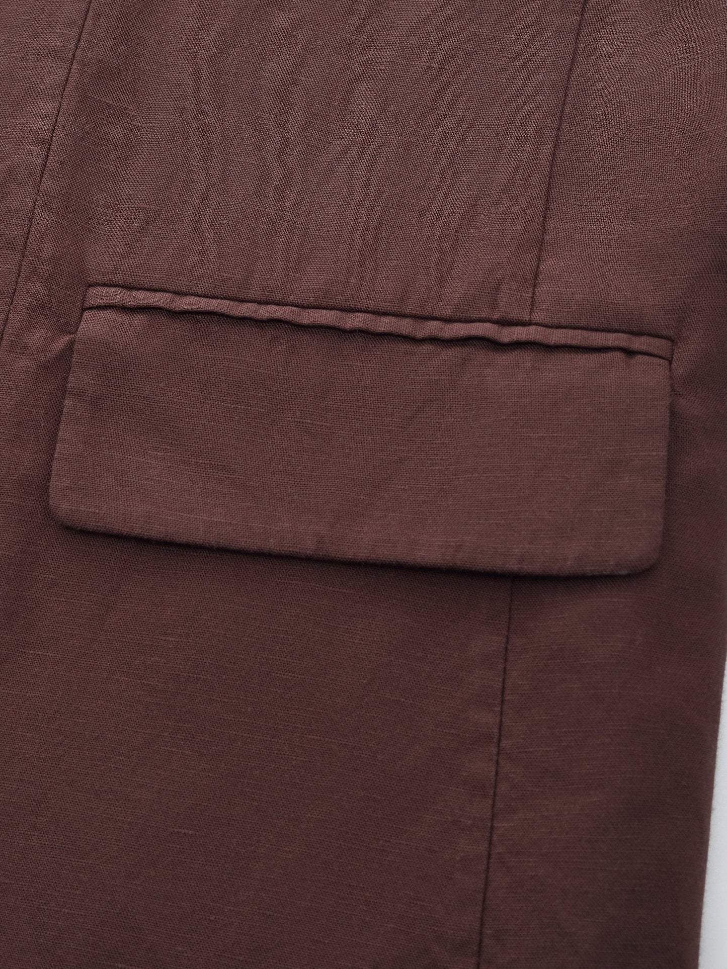 Linen Blend Women 3/4 Sleeve Blazer