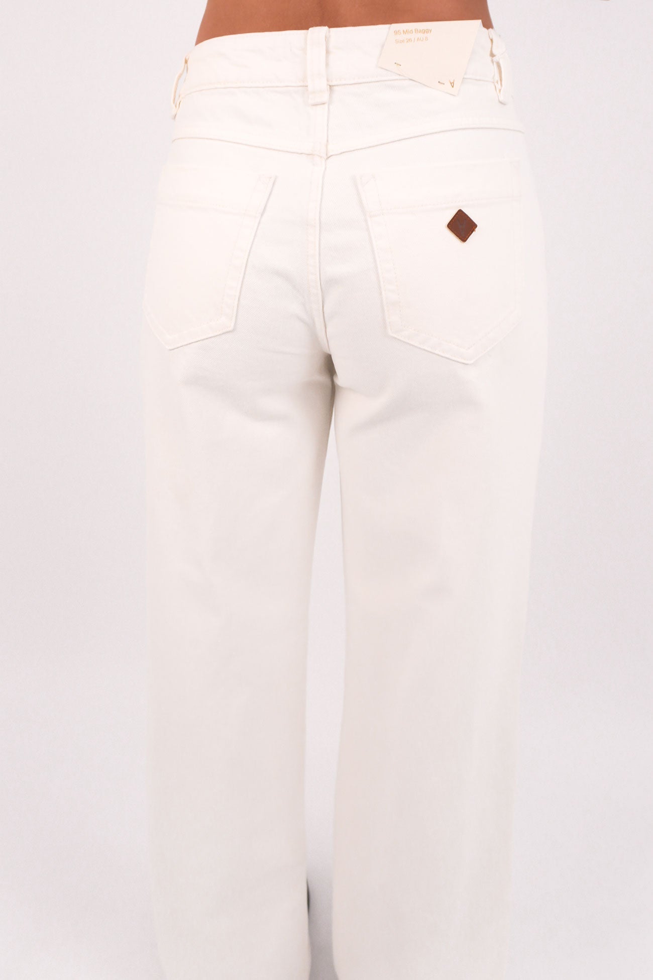 A 95 Mid Baggy Jean White Gold