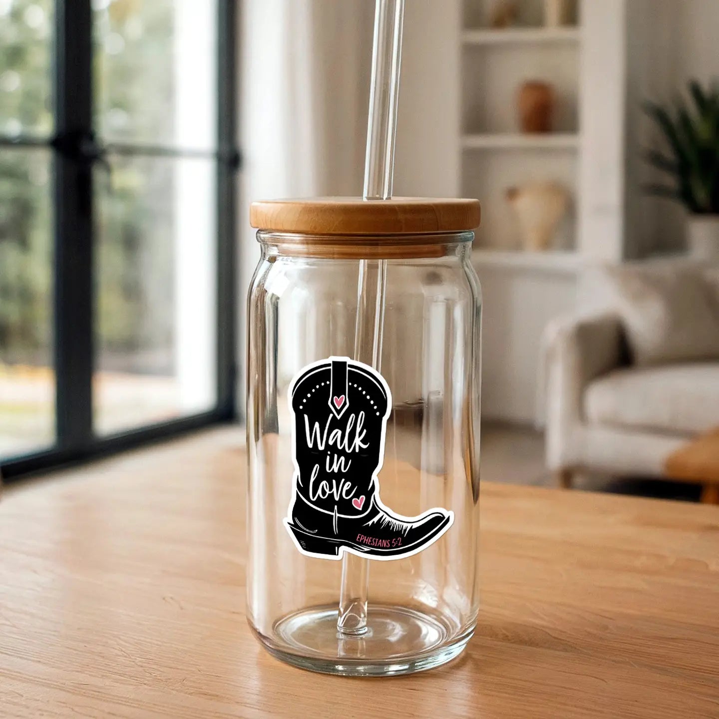 Walk in Love | Christian Sticker | Cowgirl Boot Sticker