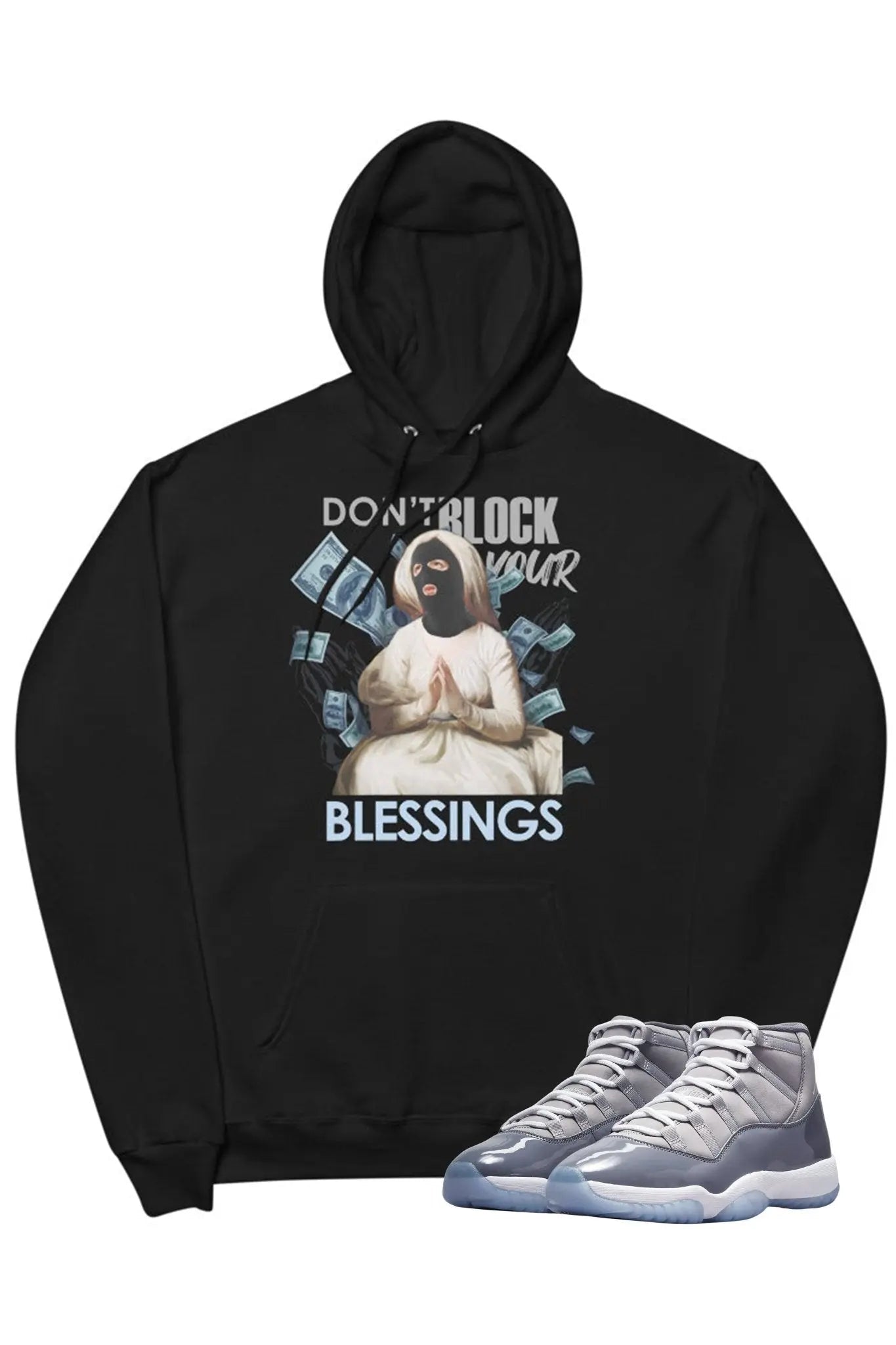 Air Jordan 11 "Don't Block Your Blessings" Hoodie Cool Grey