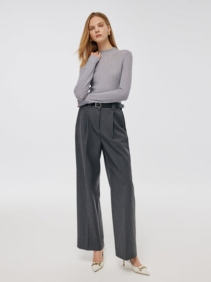 Machine Washable Wool Women Long Sleeve Top