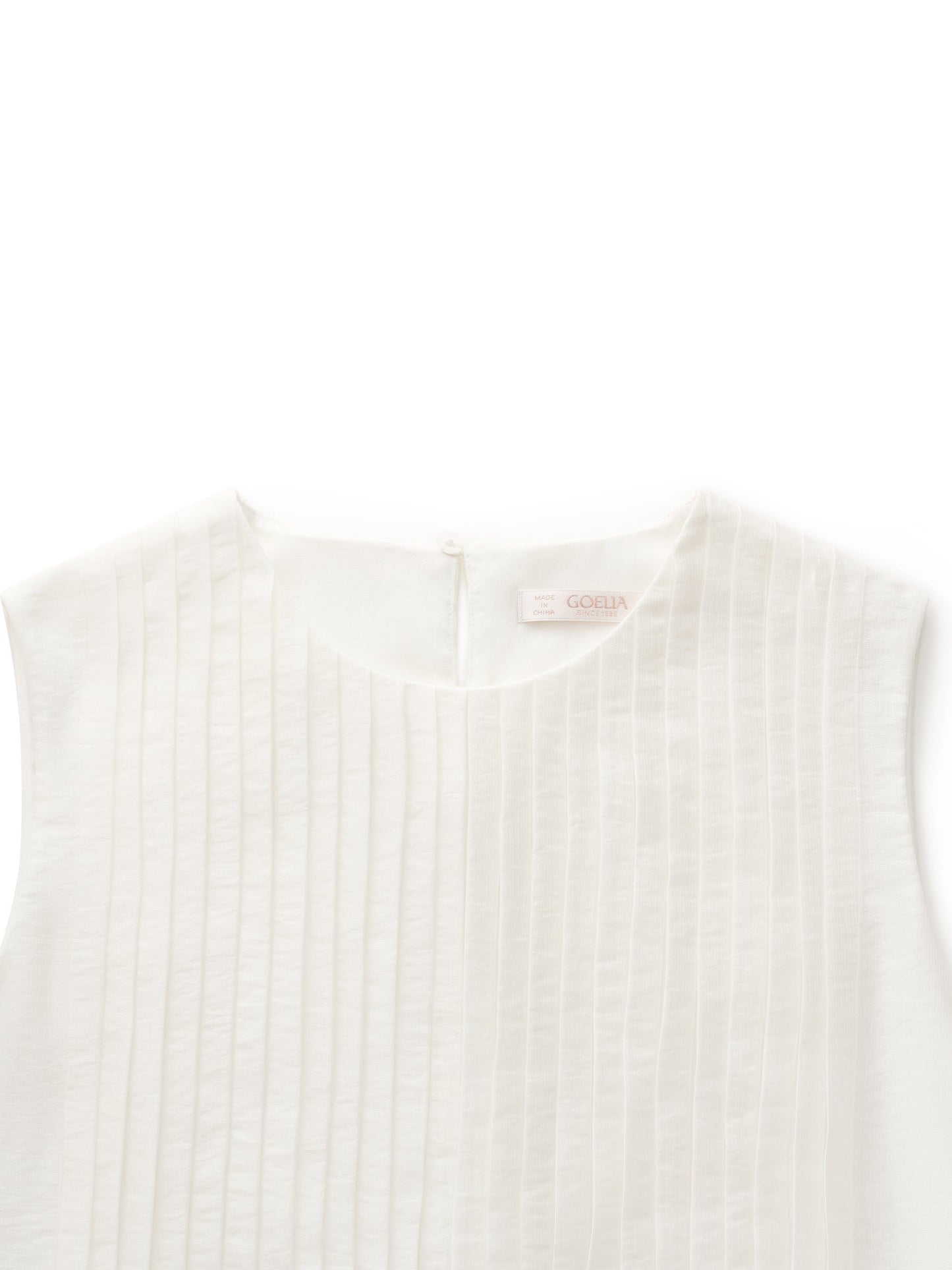 Tencel Blend Pleated Tank Top And Skirt Two-Piece Set