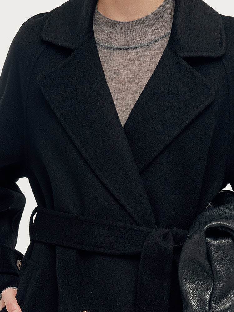 Cashmere And Wool Unisex Wrap Coat