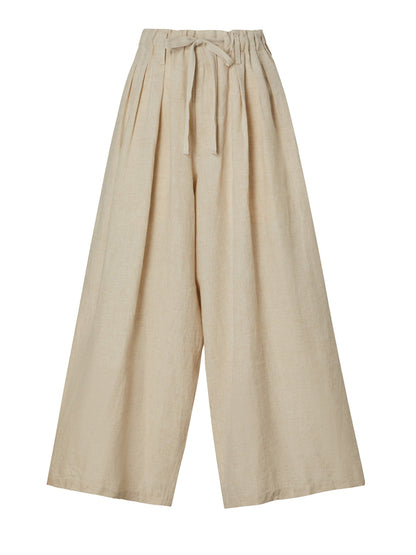 100% Linen Loose Fit Unisex Barrel Leg Pants