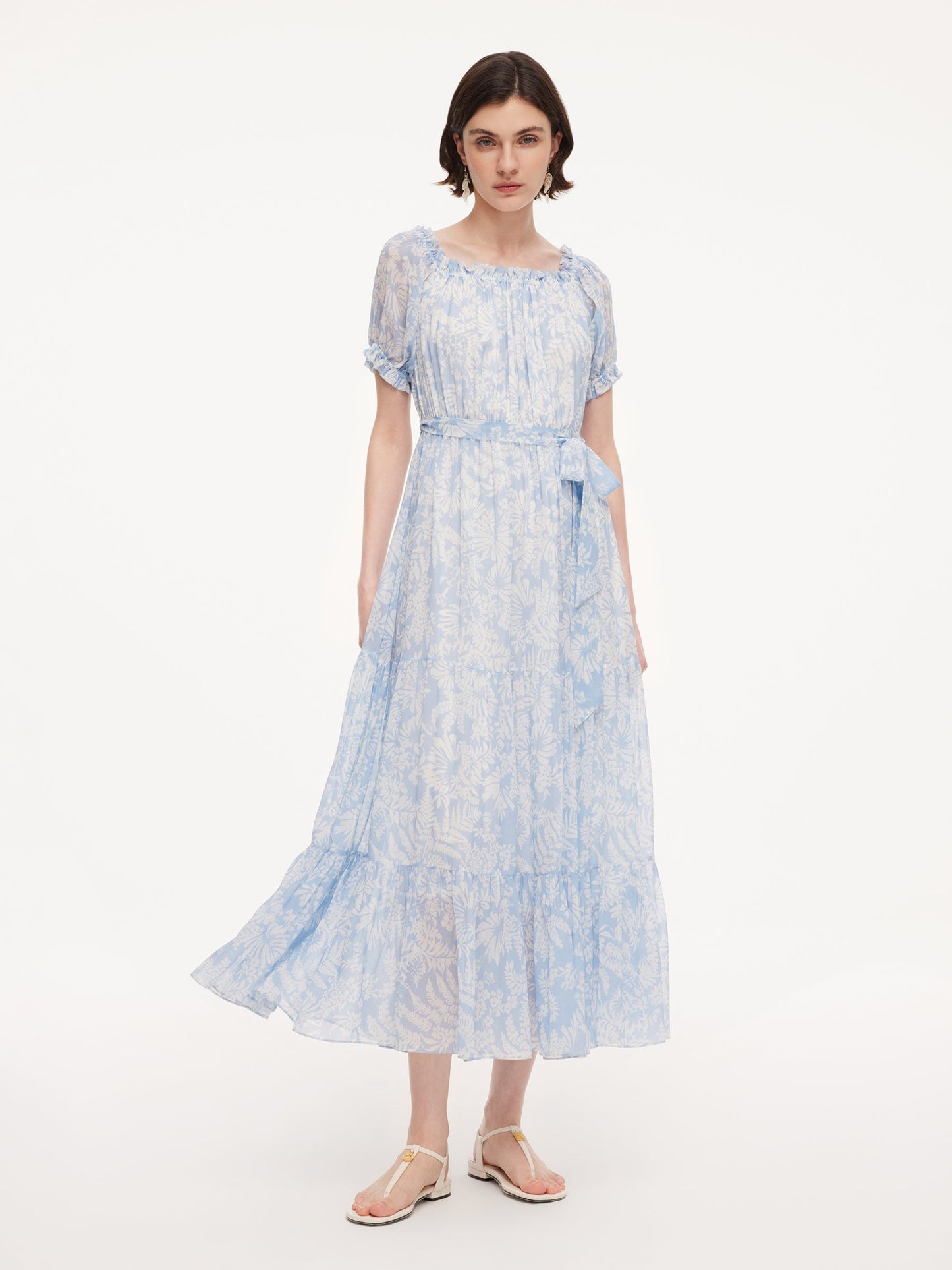 10MM Mulberry Silk Convertible Neck Women Belted Maxi Dress