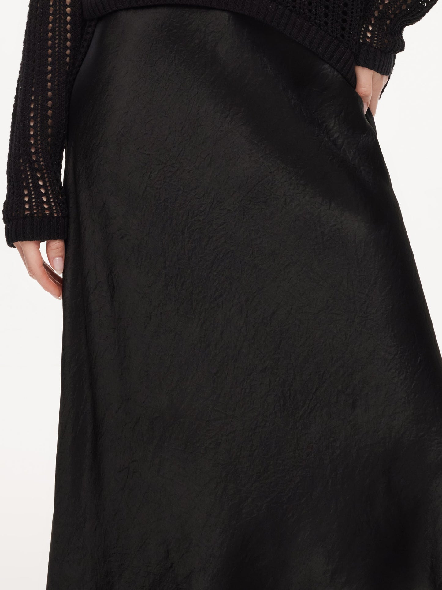 100% Acetate Openwork Pullover & Tank Top & Skirt Three-Piece Set