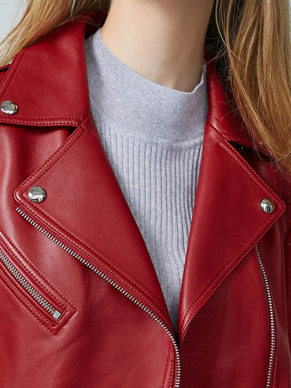 Sheepskin Lapel Crop Women Jacket For Dresses