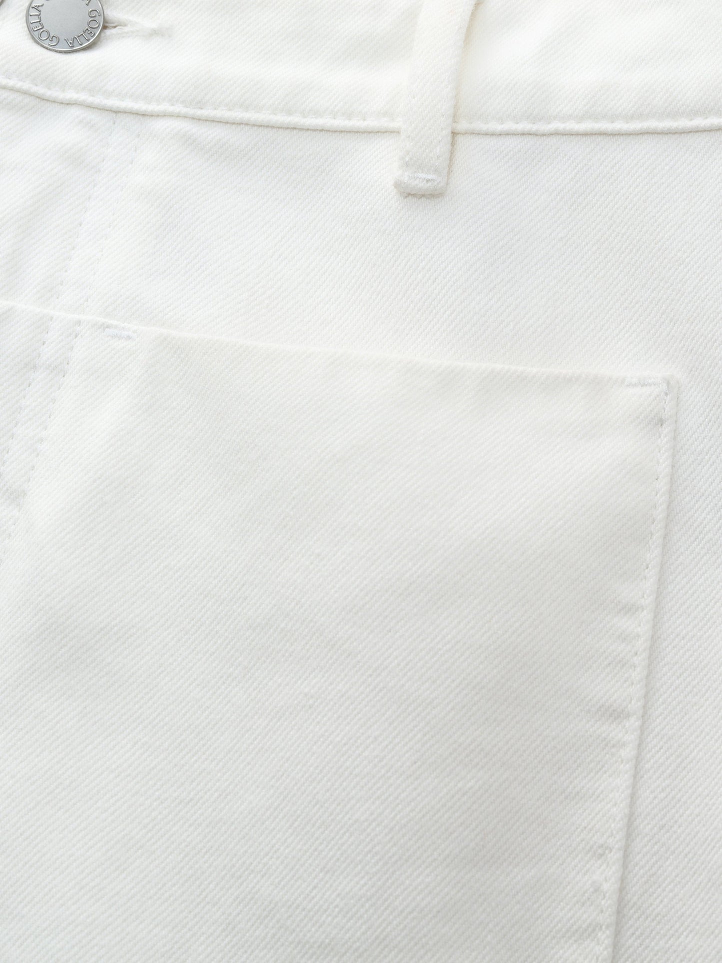 100% Cotton Denim Women Wide Leg Jeans With Belt