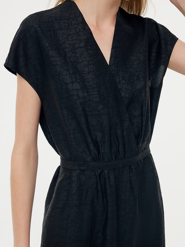 18MM Xiang Yun Silk Adjustable Waist Women Midi Dress