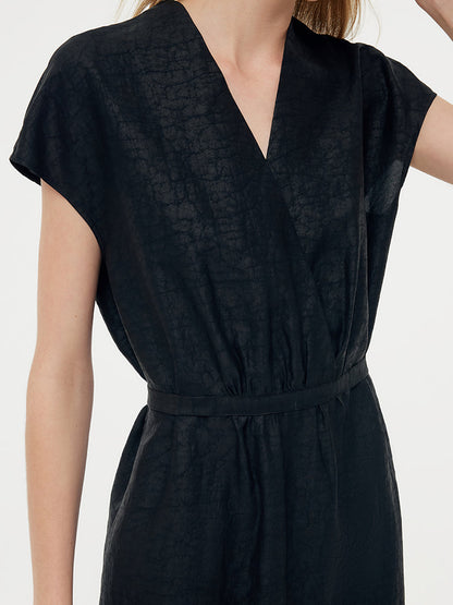 18MM Xiang Yun Silk Adjustable Waist Women Midi Dress
