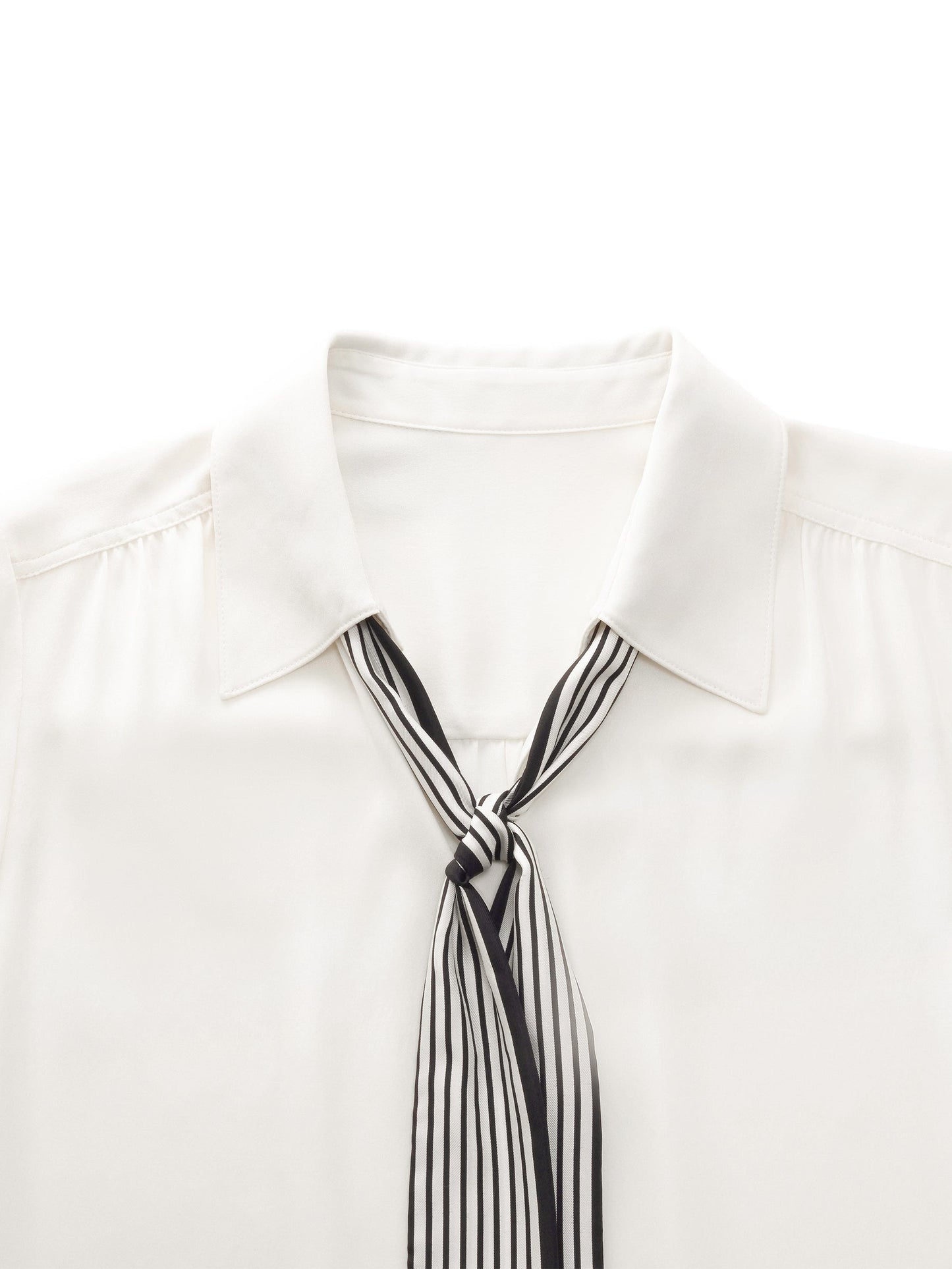 [Preview] 22MM Mulberry Silk Women Blouse With Silk Scarf