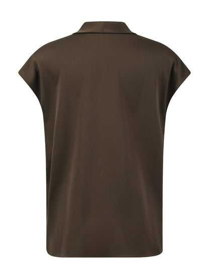22MM Mulberry Silk Tie Neck Women Blouse