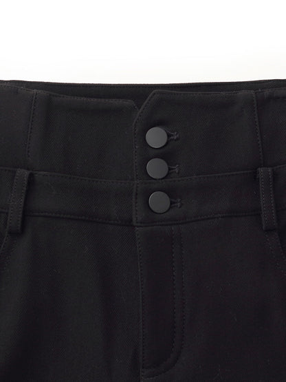 Knitted Slit Flared Women Pants