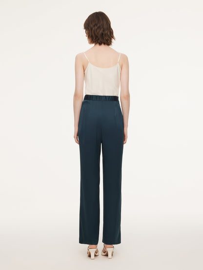 Triacetate Blend Women Straight Leg Pants