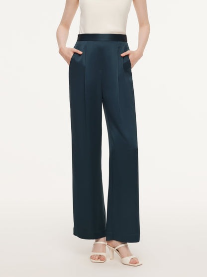 Triacetate Blend Women Straight Leg Pants