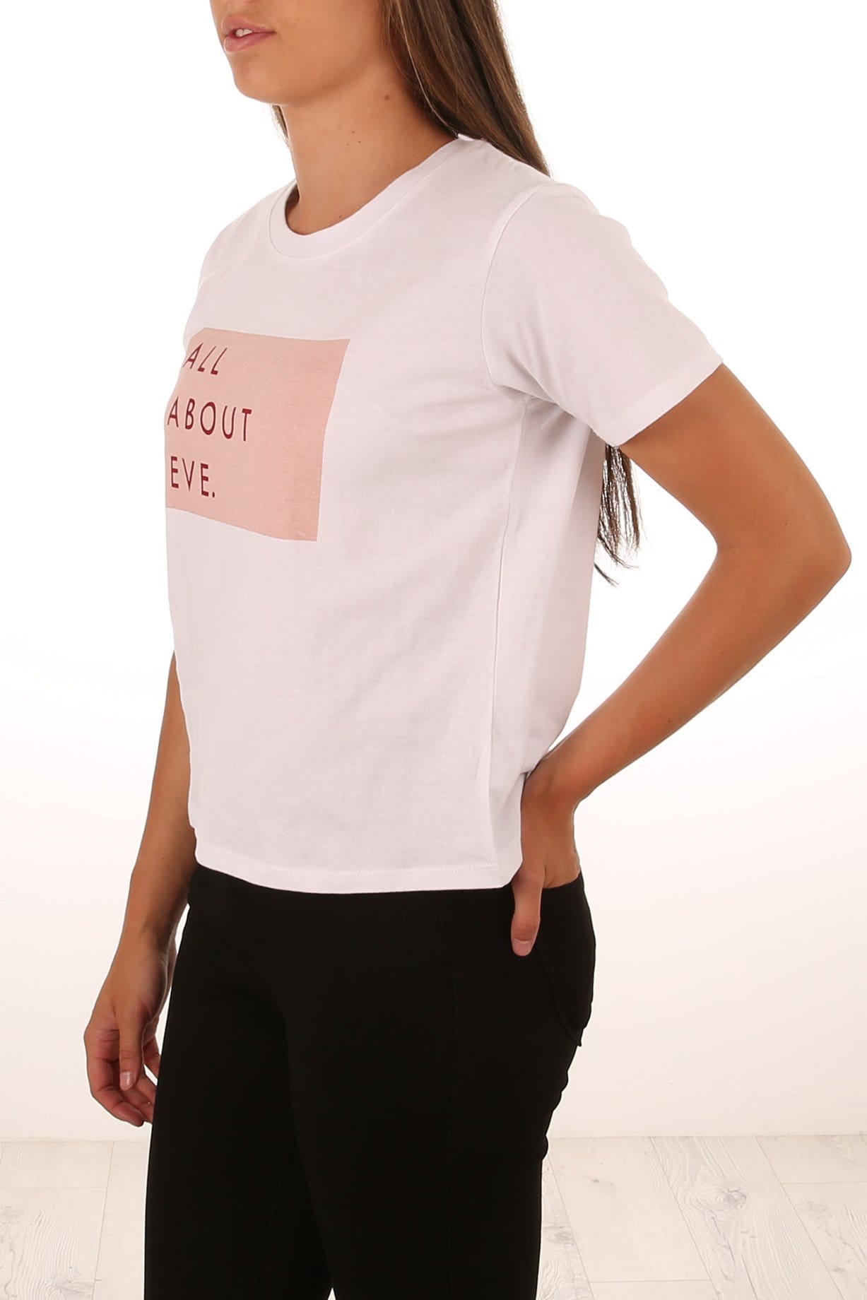 All About Eve Label Tee White