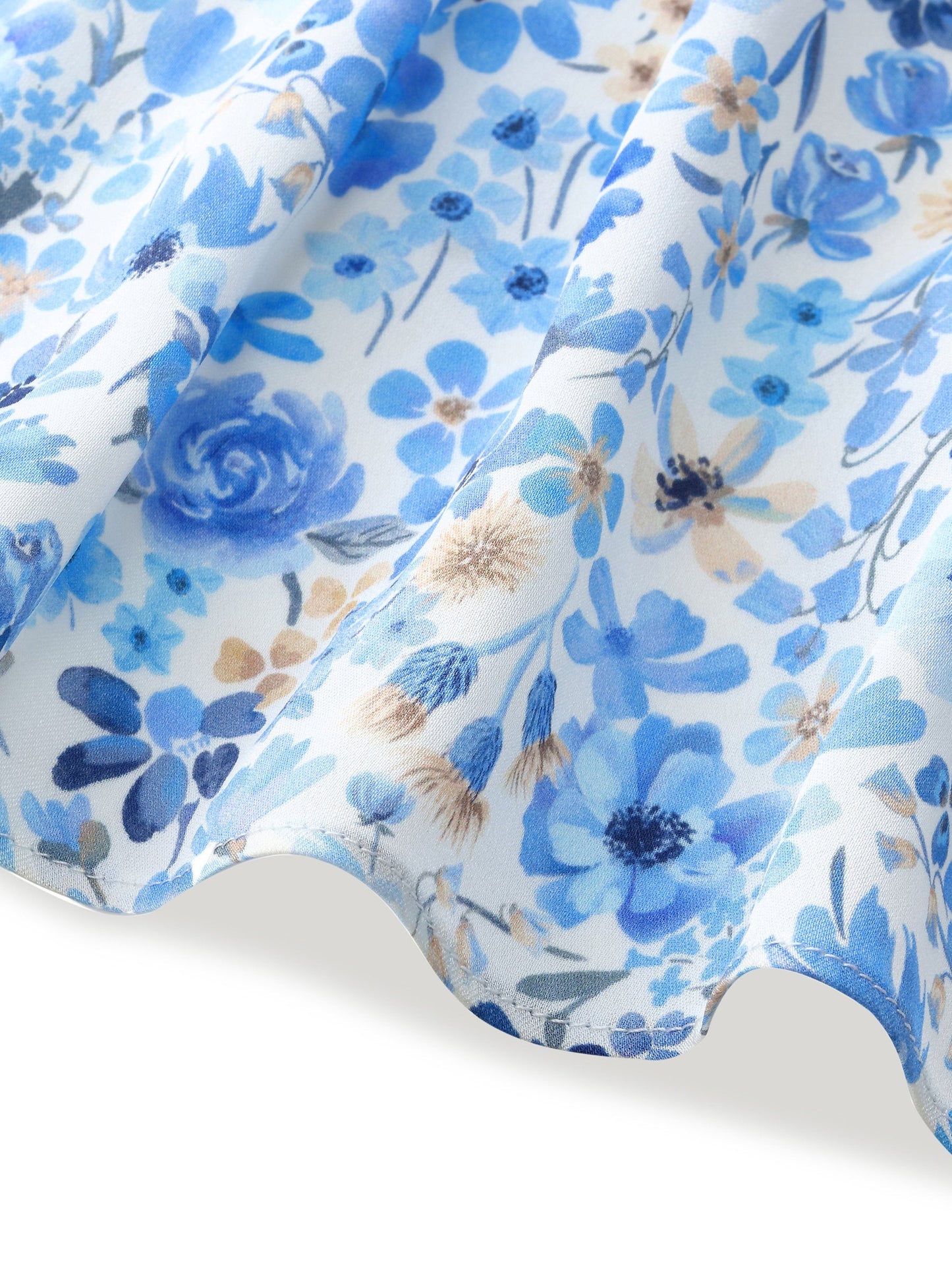 19MM Mulberry Silk Floral Print Ruffle Collar Maxi Dress