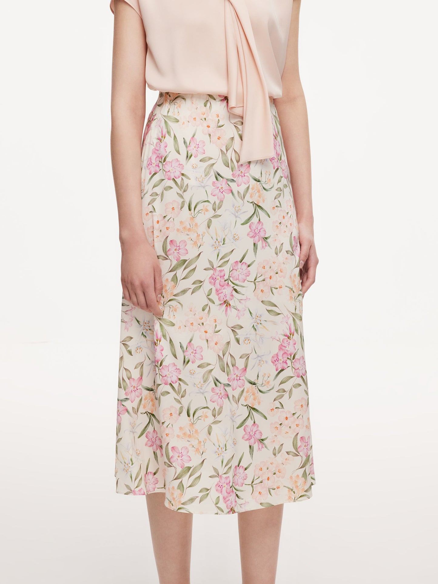 19MM Mulberry Silk Floral Print Women Skirt