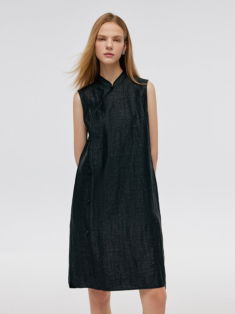 18 Momme Xiang Yun Silk Women Qipao Midi Dress