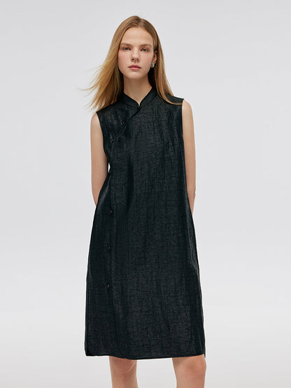 18 Momme Xiang Yun Silk Women Qipao Midi Dress