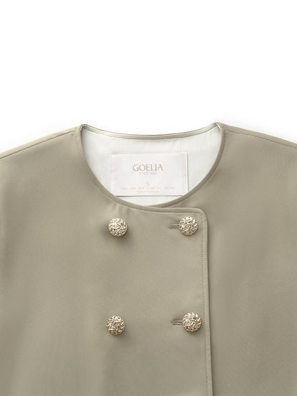 Stretch Double-Breasted Women Jacket