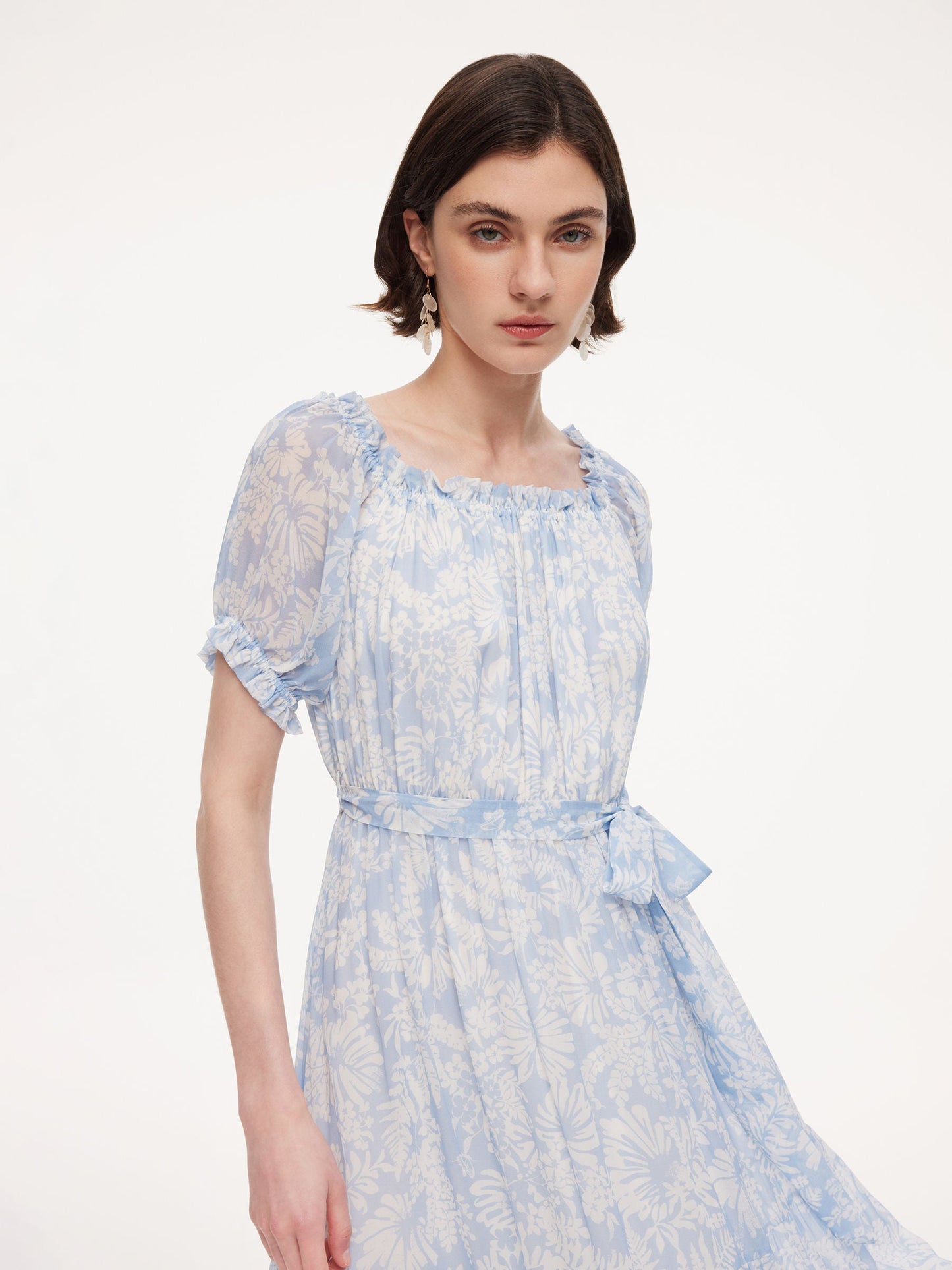 10MM Mulberry Silk Convertible Neck Women Belted Maxi Dress