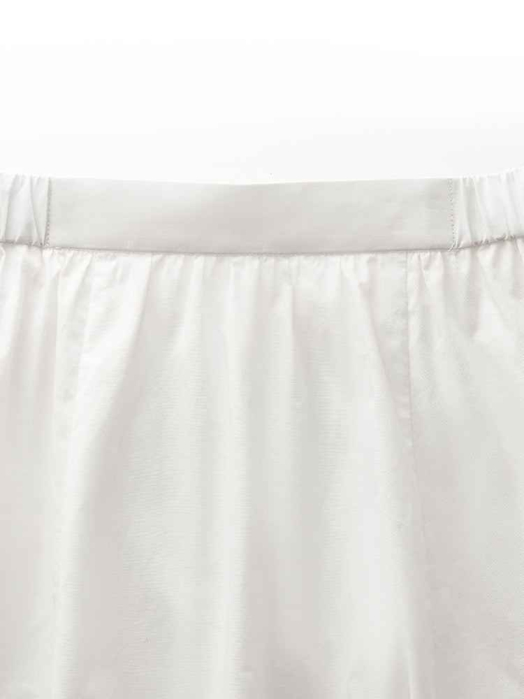 100% Cotton A-Line Elastic Waist Women Skirt