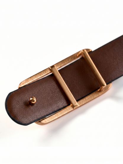 Minimalist Reversible Women Leather Belt