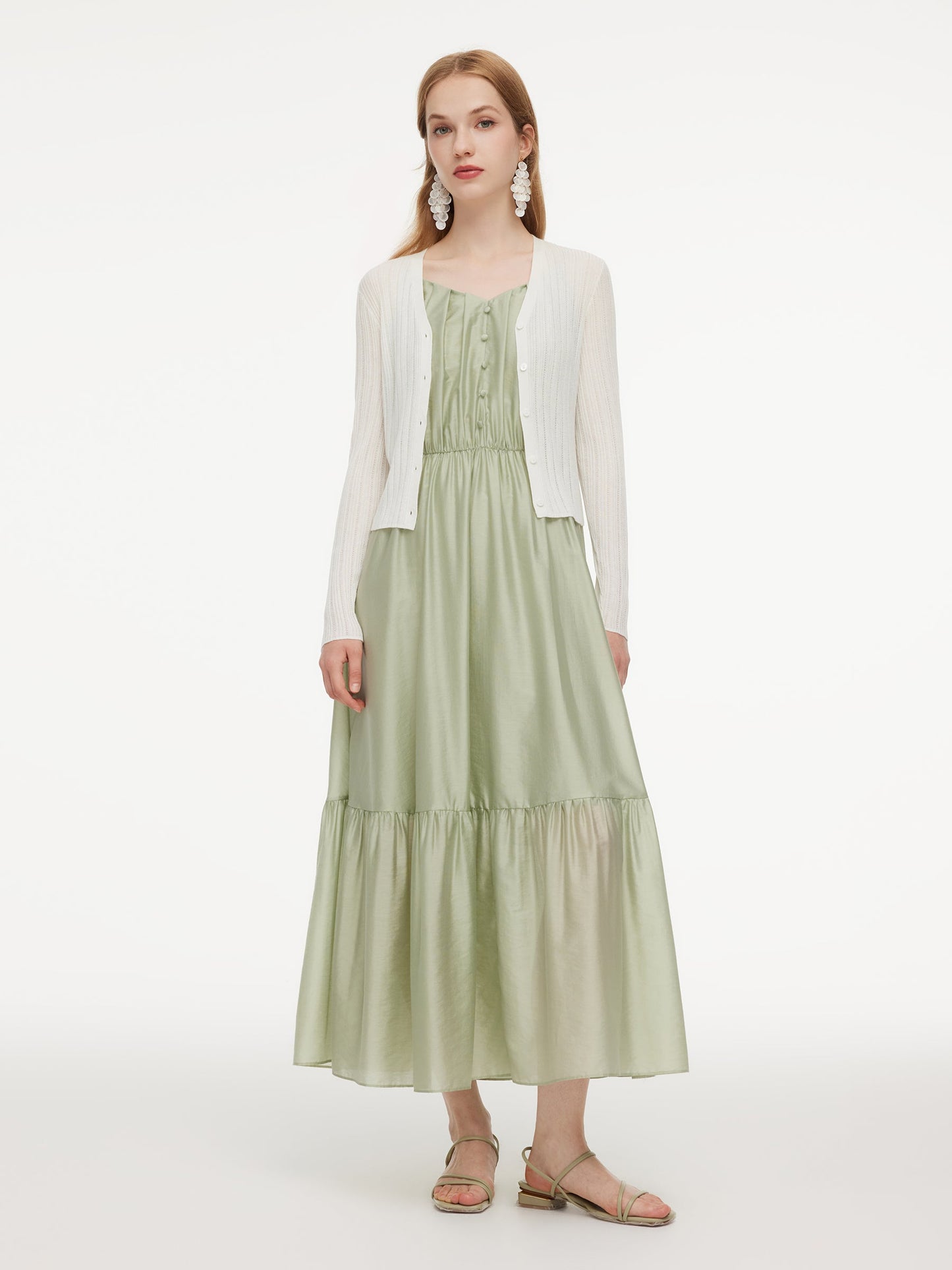 Tencel Blend Women Strap Maxi Dress