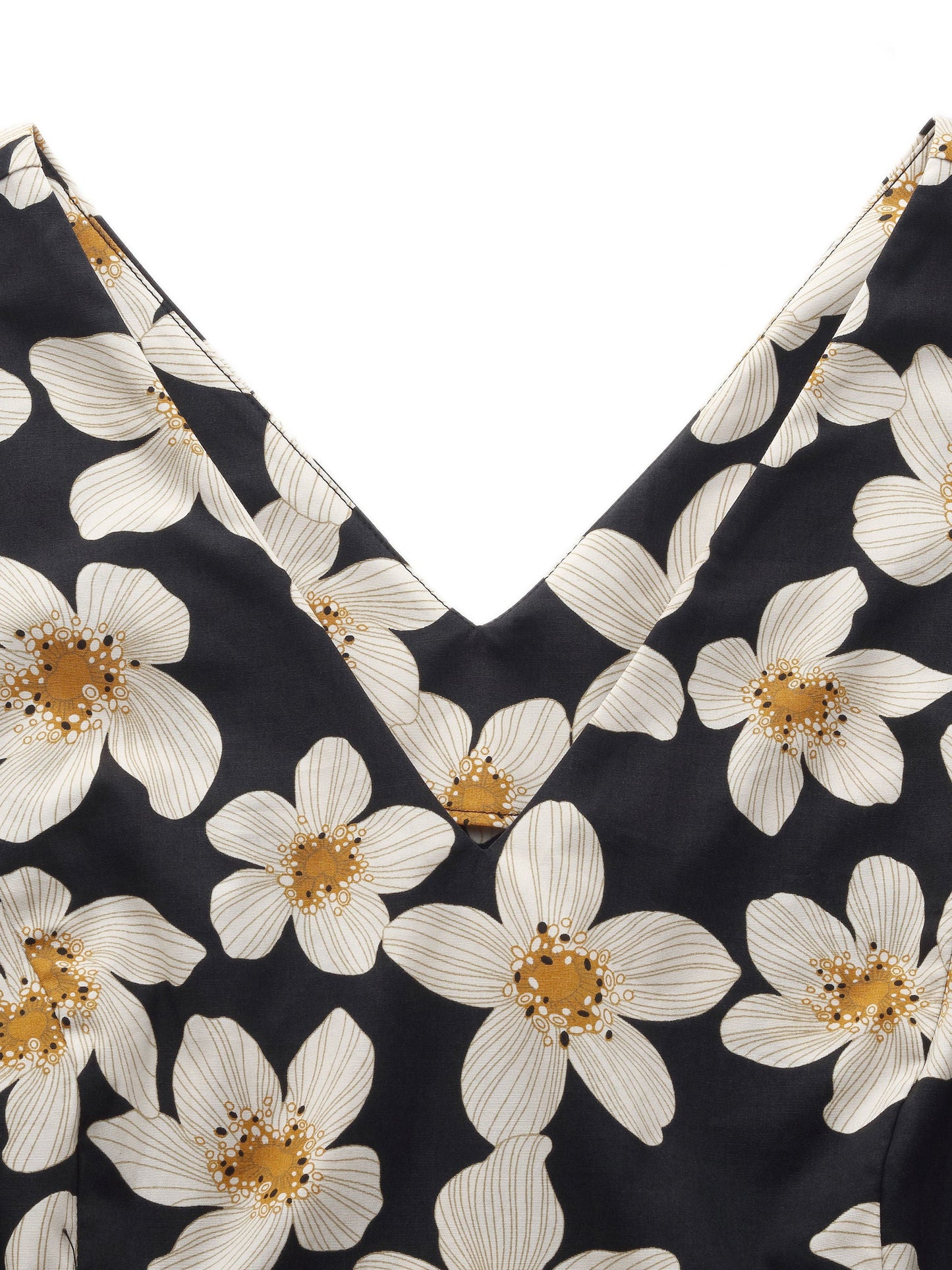 Cotton Stretch Floral Print Women Tie Belt Midi Dress