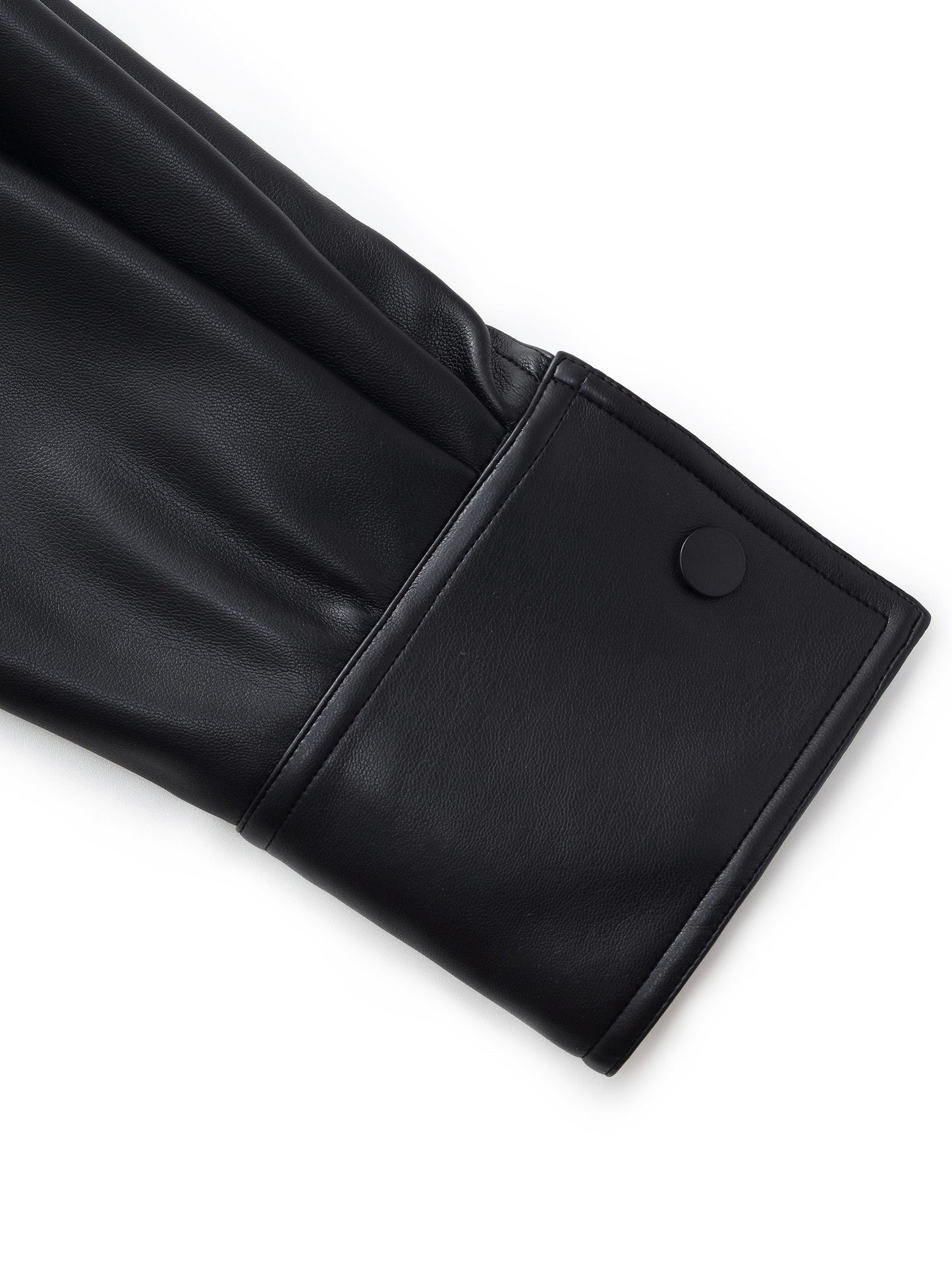 PU Leather Zip-Up Women Jacket