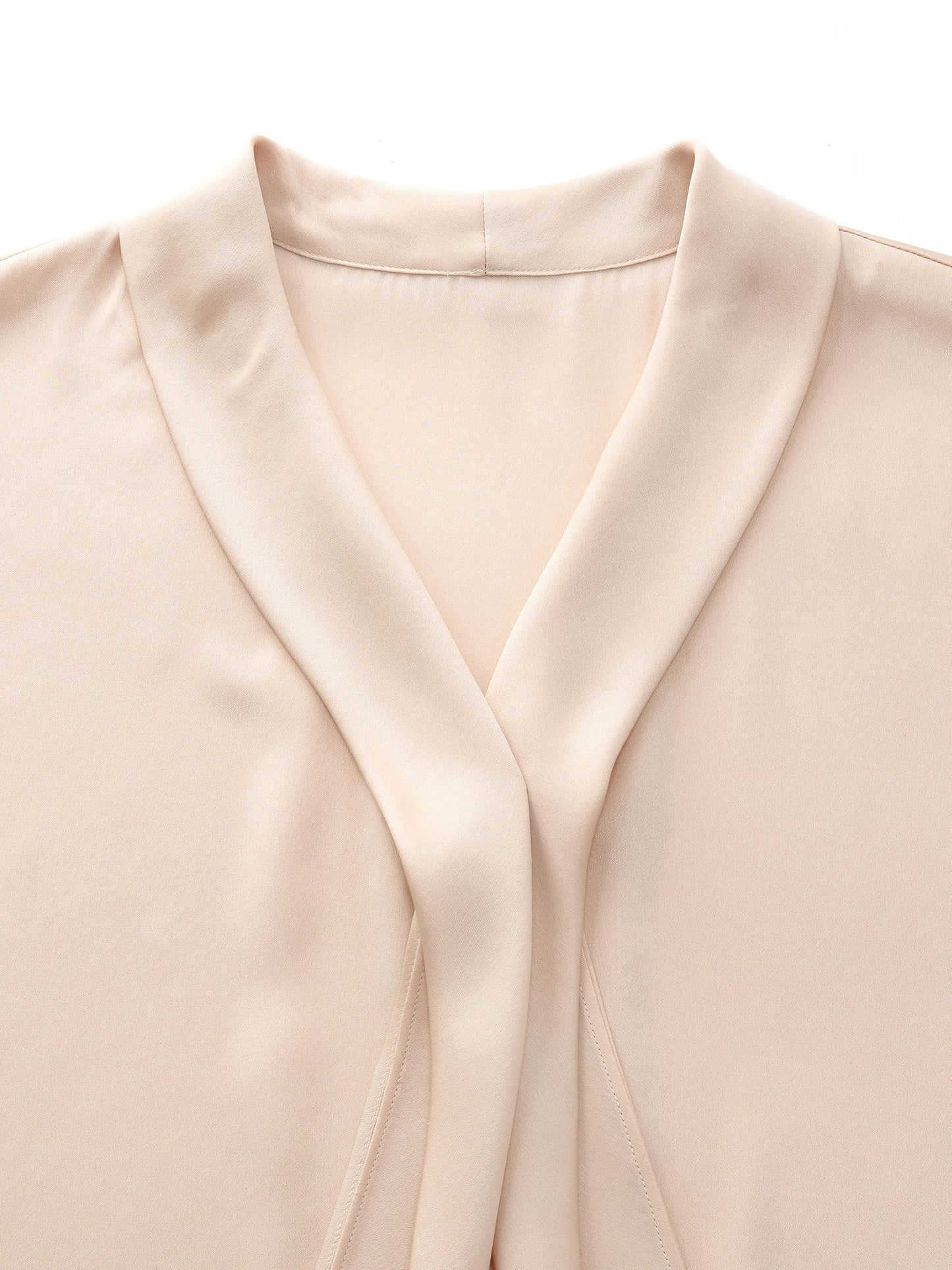 22MM Mulberry Silk Tie Neck Women Blouse