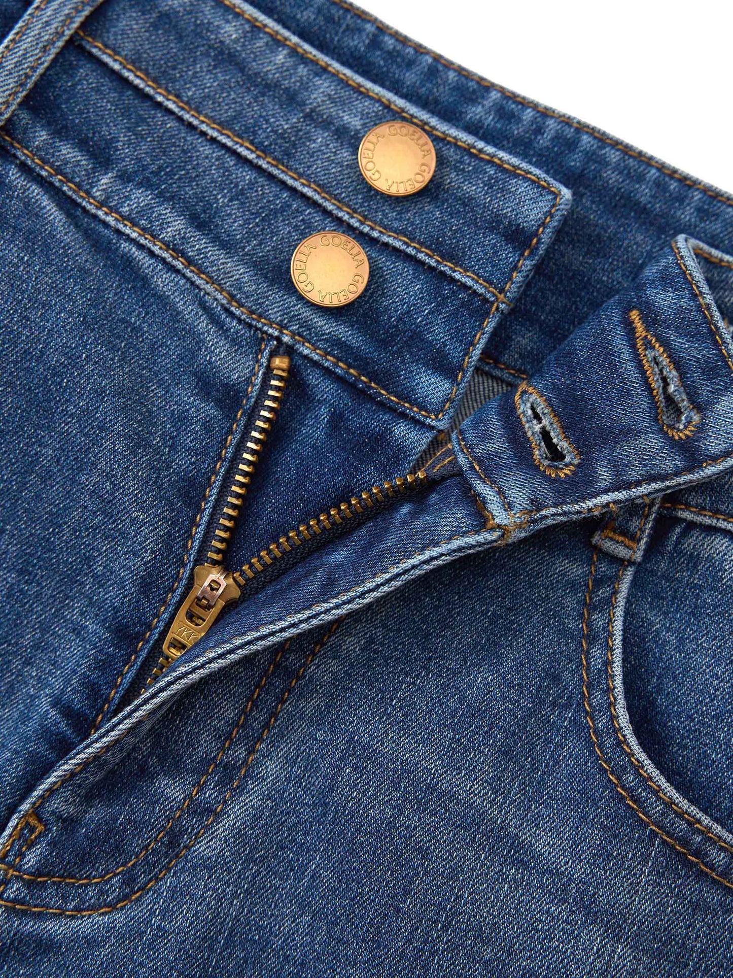 Denim Micro-Flared Women Ankle-Length Jeans
