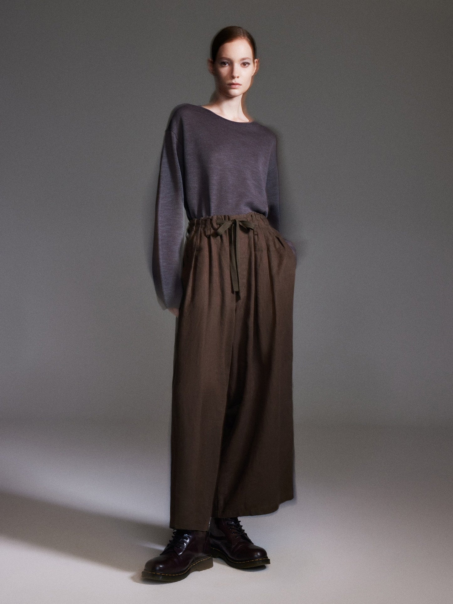 100% Linen Loose Fit Unisex Barrel Leg Pants