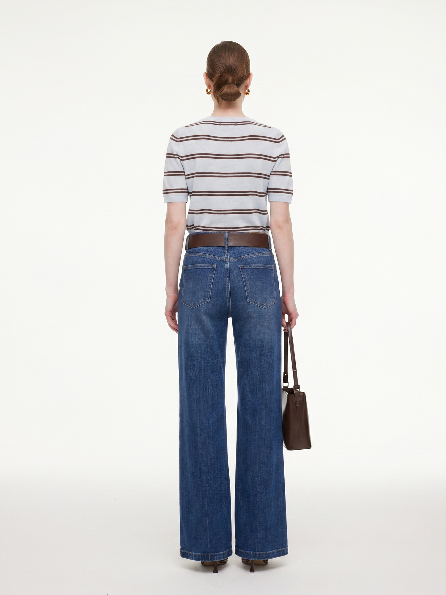 Crew Neck Stripe Women T-Shirt