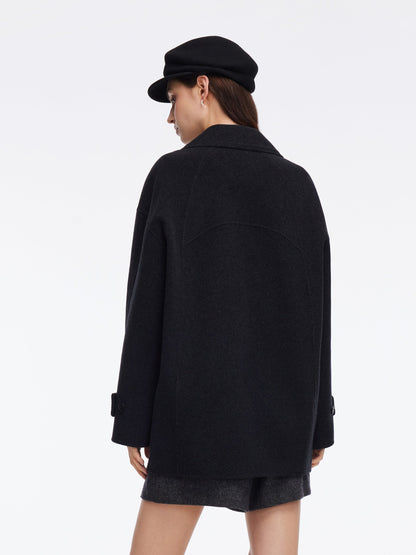 Wool Yak Blend Double-Faced Unisex Coat