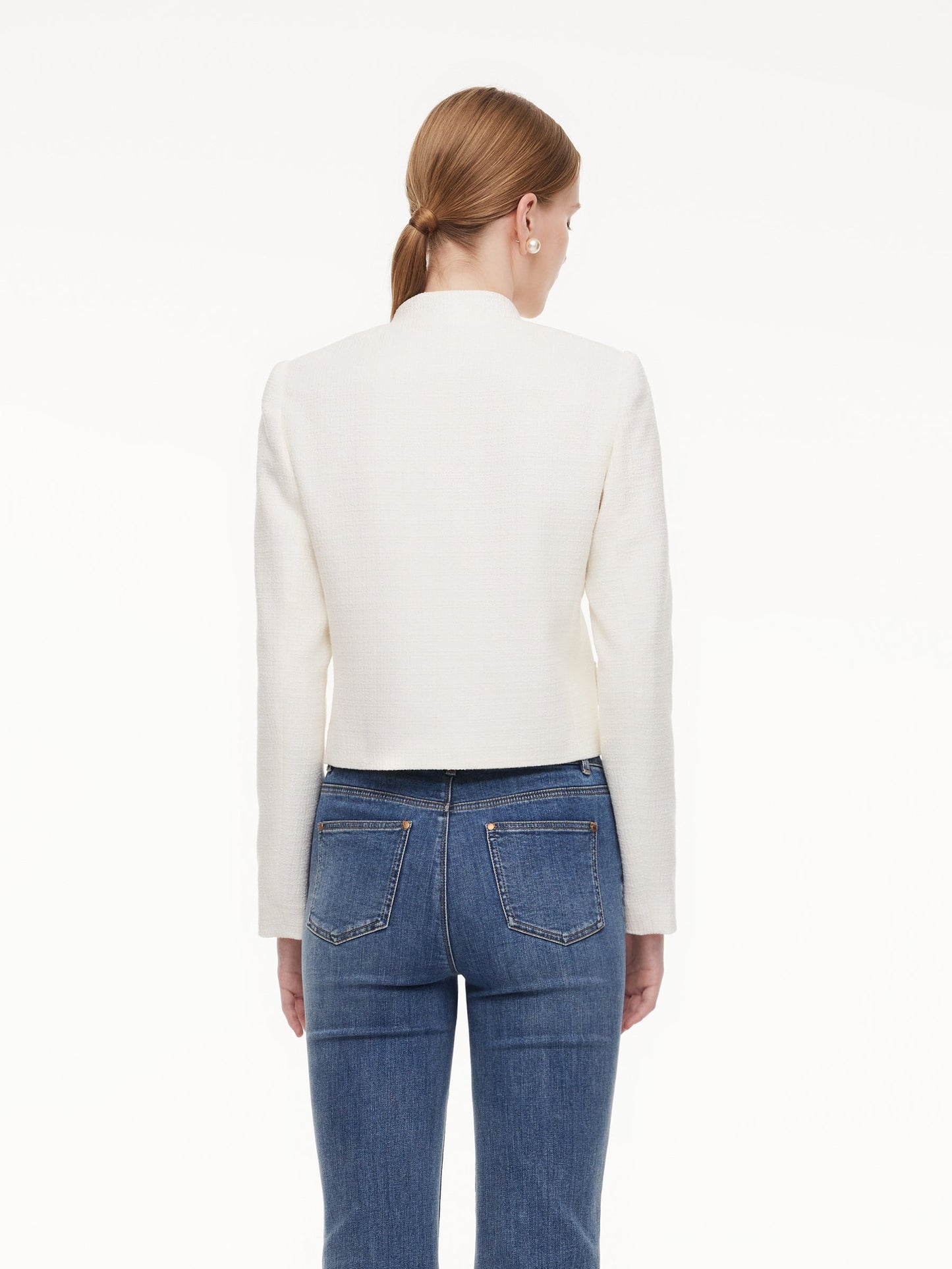 Stand Collar Single-Breasted Women Jacket
