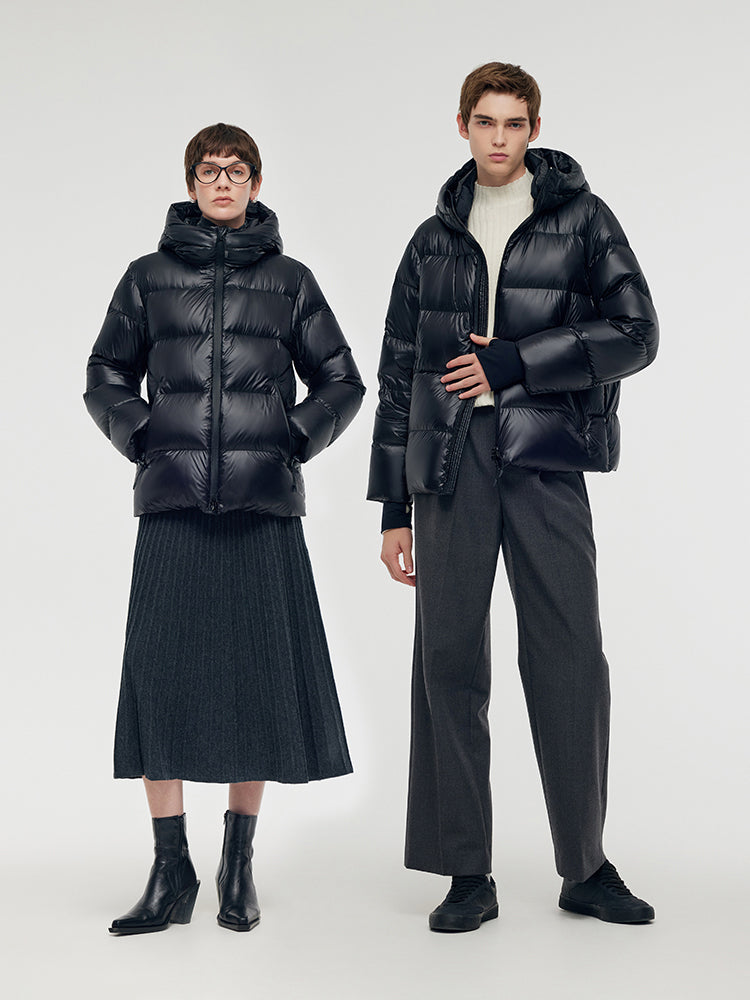Windproof Warm Hooded Goose Down Jacket