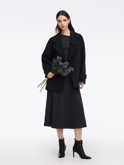 Wool Yak Blend Double-Faced Unisex Coat
