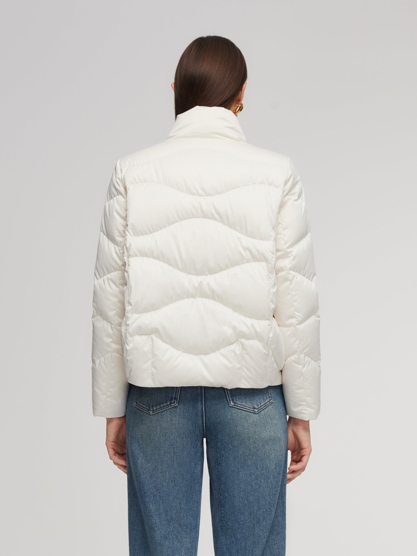 Windproof Magnetic Snap Goose Down Jacket