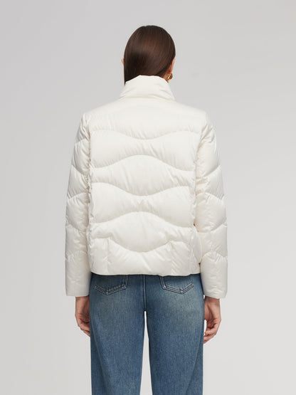Windproof Magnetic Snap Goose Down Jacket