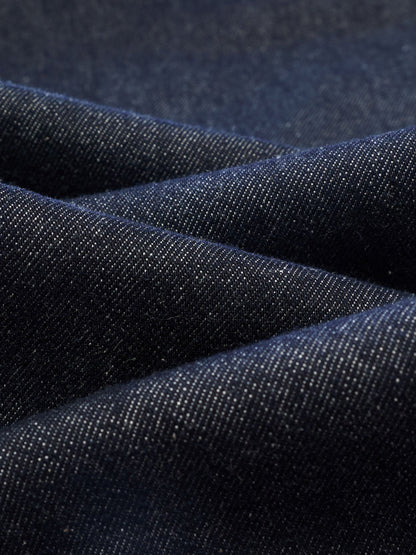Cotton Denim Fleece Lined Straight Leg Women Jeans