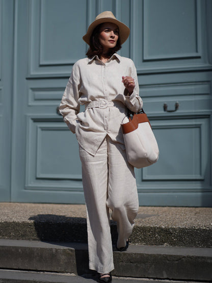 100% Linen Women Oversized Shirt