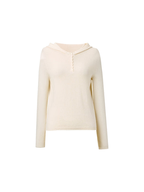 [Preview] 100% Cashmere Seamless Women Knit Hoodie