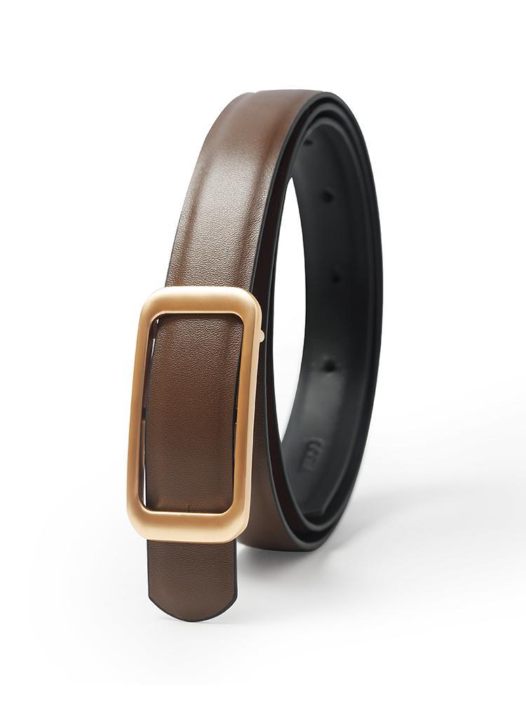 Black And Brown Simple Reversible Leather Belt