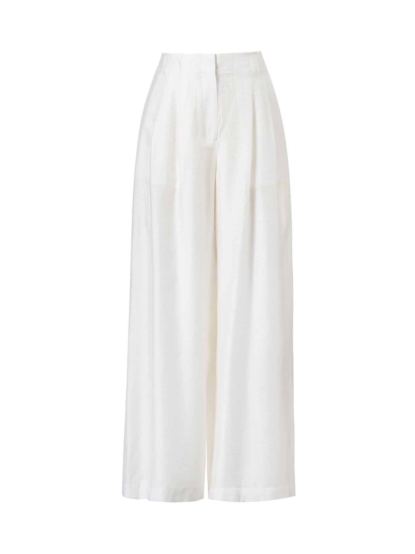Tencel Acetate Linen Blend Women Straight Leg Pants