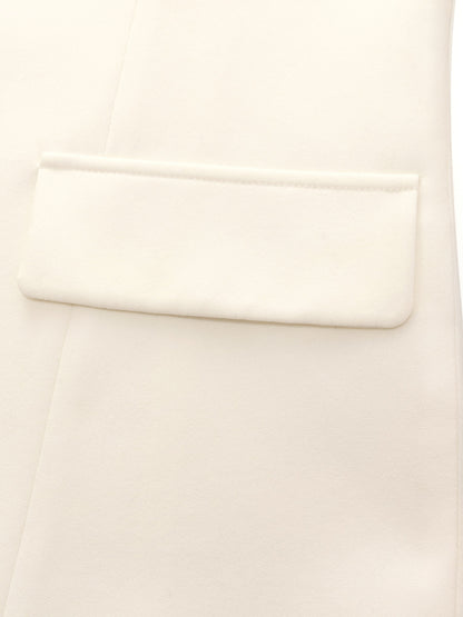 Acetate Blend Slim Fit Women Blazer